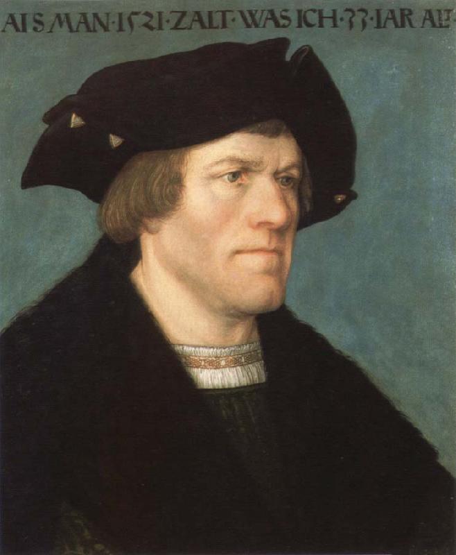 Hans Eworth portrait of beardless man oil painting image